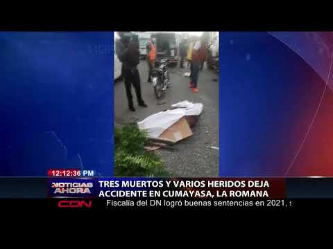 Tres muertos y varios heridos tras accidente de tránsito en La Romana