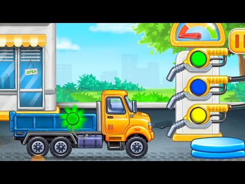 PERMAINAN EDUKASI ANAK ANAK MERAKIT MOBIL TRUK DAN MENGISI BAHAN BAKAR | GO KIDS INDONESIA