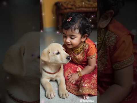 cute baby girl and puppy celebrate Diwali #youtube #youtubeshorts #shortsfeed #shorts #explore
