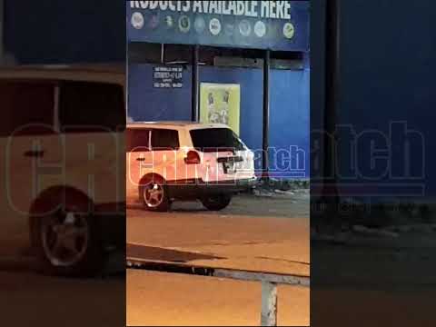 Cellphone footage captured a vehicle on fire outside S&S Persad Supermarket in Mayaro