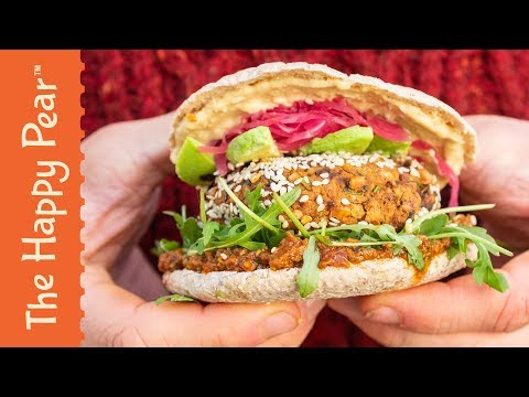 FALAFEL BURGER | FEBURGERARY | THE HAPPY PEAR