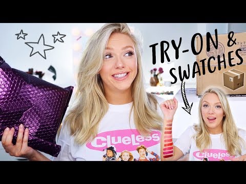 BIG PR UNBOXING! (New Makeup Try-On + Swatches)