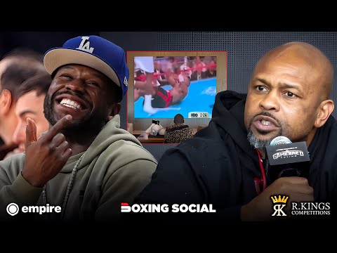 FLOYD MAYWEATHER TROLLS ROY JONES JR BY WATCHING HIS KO DEFEATS