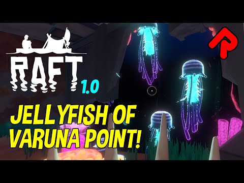 Defeating Jellyfish in Varuna Point! | Raft 1.0 gameplay (Third Chapter ep 1)