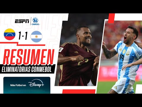 LA VINOTINTO SE LO EMPATÓ A LA ALBICELESTE EN UN PARTIDO REÑIDO | Venezuela 1-1 Argentina | RESUMEN