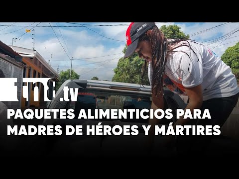 Entregan paquetes alimenticios a madres de héroes en barrio de Managua - Nicaragua