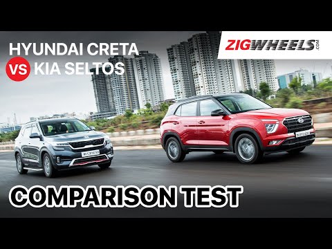 🚗 Hyundai Creta Vs Kia Seltos: Turbo-Petrol ⛽ Automatics | Comparison Test | ZigWheels.com