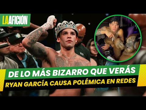 Ryan García desata nueva polémica al cantar junto a un orangután en vehículo de lujo