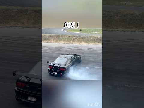 突っ込みがエグすぎる漆黒180◼️ #ドリフト #drift #drifting #備北サーキット
