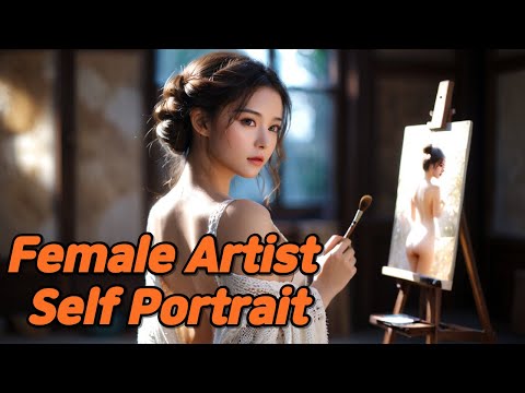 [AI Journey] Female Artist Self Portrait   #AIJourney #FemaleArtist #SelfPortrait