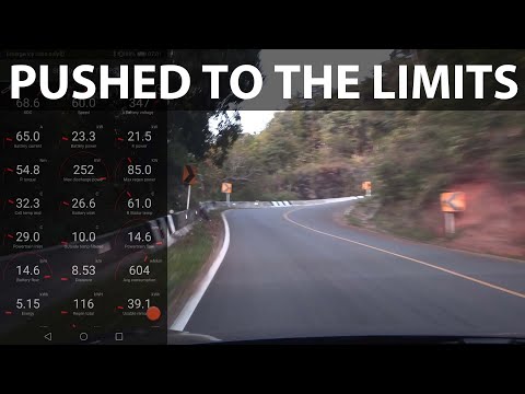 Tesla Model Y RWD steep mountain climb performance stress test