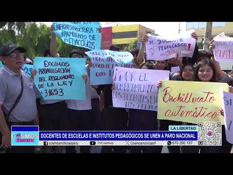 Trujillo: docentes de escuelas e institutos pedagógicos se unen a paro nacional