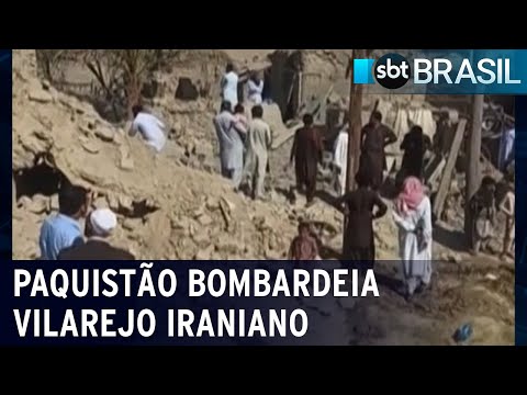 Paquistão bombardeia vilarejo dentro de território do Irã | SBT Brasil (18/01/24)