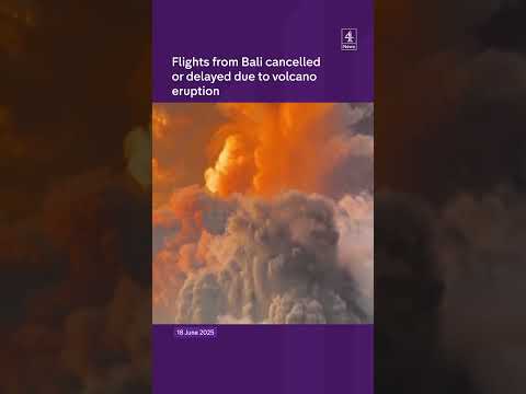 Flights cancelled in Bali due to volcano eruption