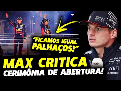 VERSTAPPEN DETONA CERIMÔNIA DE ABERTURA E CRITICA HORÁRIOS MALUCOS EM VEGAS | FÓRMULA 1 | GP EM CASA