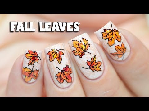 HOW TO LAYER STAMPING - Fall Leaves Nail Art