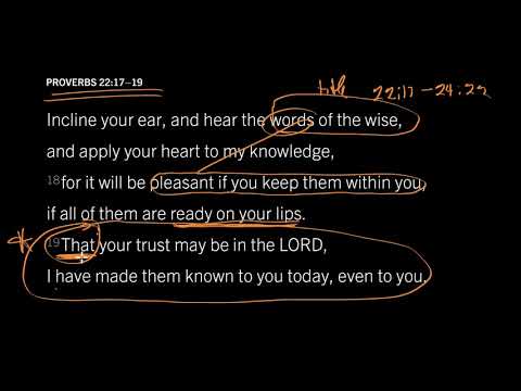 God’s Bigger Purpose for Proverbs: Proverbs 22:17–19, Part 3