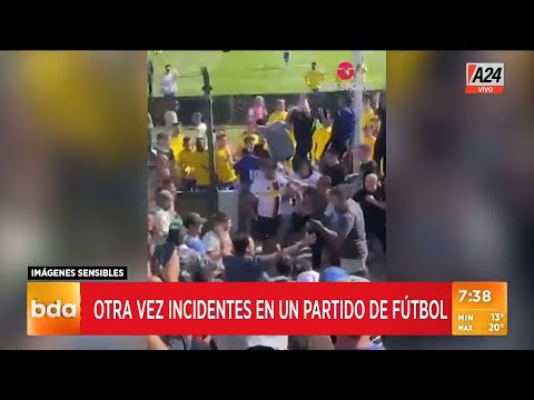 Otra vez incidentes en el fútbol: hinchas de Boca, a las piñas