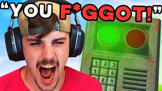 YouTube thumbnail for rackpog's video titled 'Code Raiding HOMOPHOBIC Rust Streamer Team'