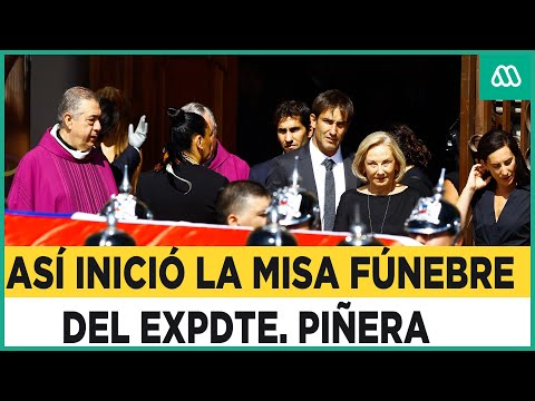 Inicio de la misa fúnebre del expresidente Sebastián Piñera