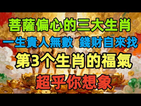 菩薩偏心的三大生肖，一生貴人無數，錢財自來找！第3个生肖的福氣，超乎你想象！