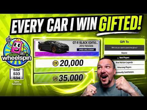 Wheel Spins but I GIFT Every CAR I get..