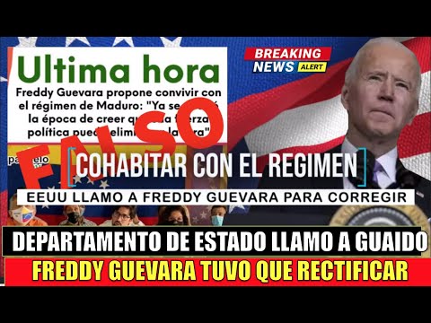 Freddy Guevara pide COHABITAR con MADURO EEUU lo llama para RECTIFICAR