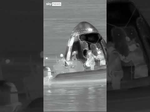 Astronauts land after being stuck in space