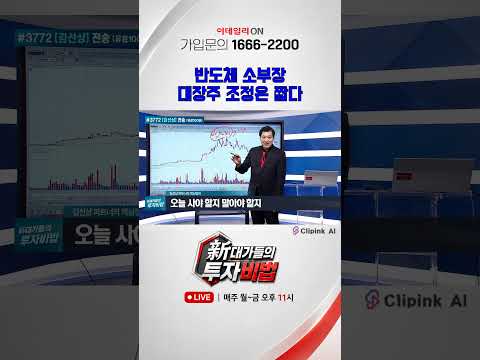 [김선상 #0910신대가] 반도체 소부장 대장주 조정은 짧다 #김선상 #1등급대장주