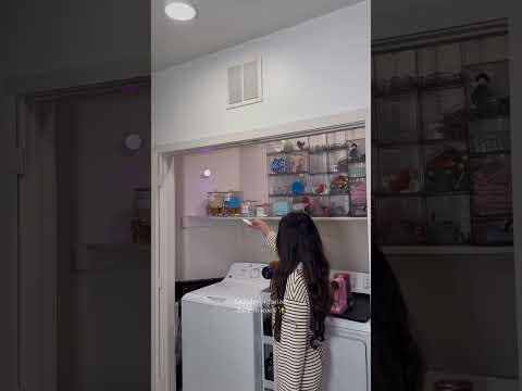 In love with these organizers 🤍#laundryorganization #laundryroom #laundryorganization