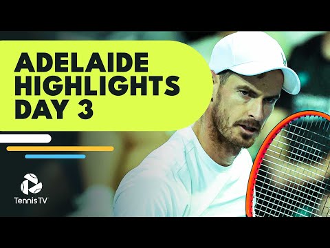 Djokovic & Medvedev Headline; Murray, Sinner, Rublev Play | Adelaide 2023 Day 3 Highlights