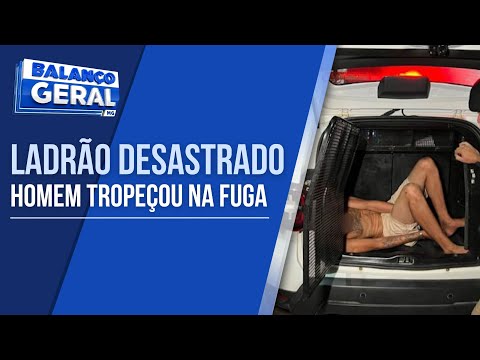 SUSPEITO DE ASSALTAR PADARIA É PRESO APÓS TROPEÇAR E CAIR DURANTE A FUGA