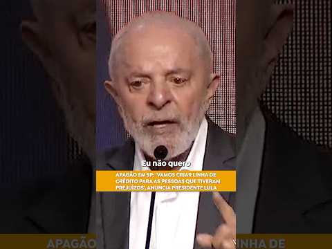 LULA: GOVERNO FEDERAL TERÁ CRÉDITO PARA QUEM TEVE PREJUÍZO COM APAGÃO EM SP #enel #noticias