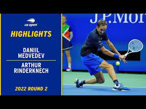 Daniil Medvedev vs. Arthur Rinderknech Highlights | 2022 US Open Round 2