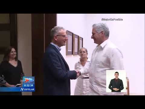 Cuba: Recibe Díaz-Canel a diputado al Parlamento Europeo, Massimiliano Smeriglio