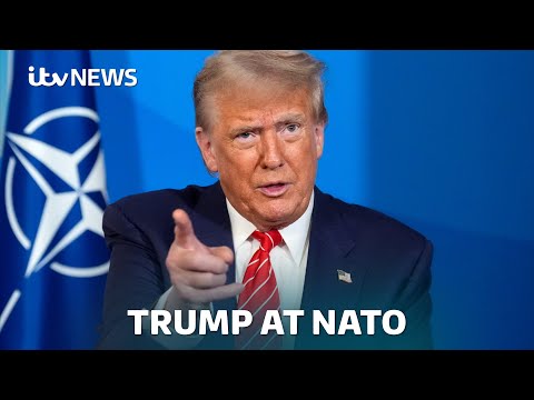 President Donald Trump holds press conference at NATO  - watch live | ITV News