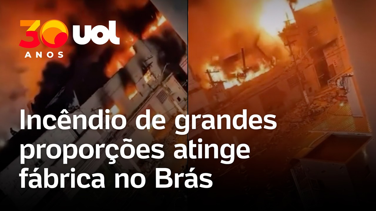Incêndio no Brás Vídeo mostra que chamas atingem fábrica no centro de SP