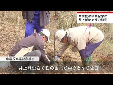 【ニュースウォーカー】井上地域の中学生が卒業記念で桜の植樹