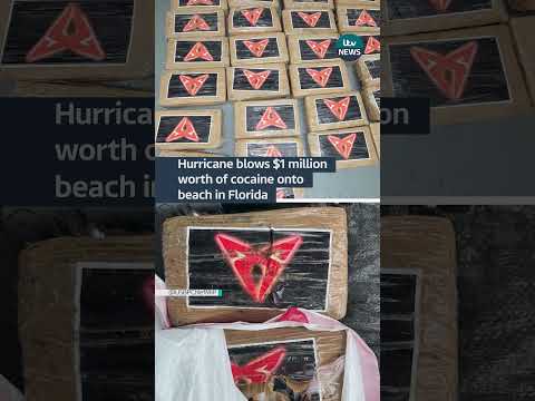 Hurricane blows $1 million worth of cocaine onto beach in Florida#itvnews