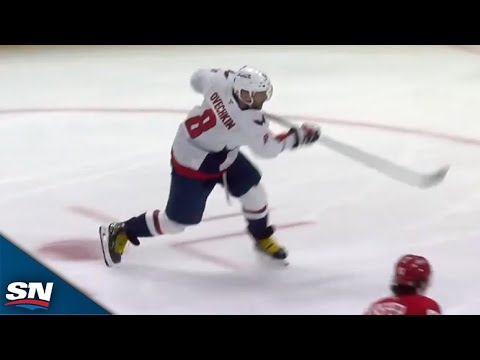 Capitals Alex Ovechkin Gets Wide Open For One-Timer vs. Red Wings