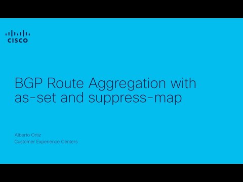 BGP Route Aggregation (as-set and suppress-map)