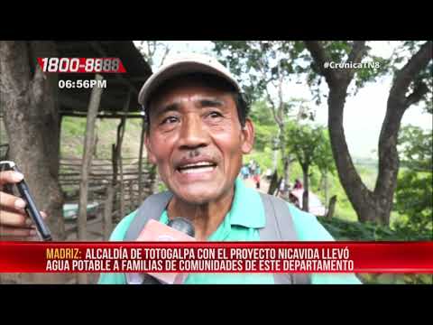 NICAVIDA entrega proyecto de agua potable a familias de Totogalpa - Nicaragua