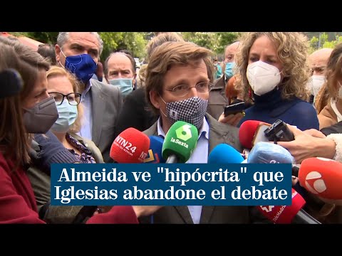 Almeida ve hipócrita que Iglesias abandone el debate cuando ha alentado la violencia