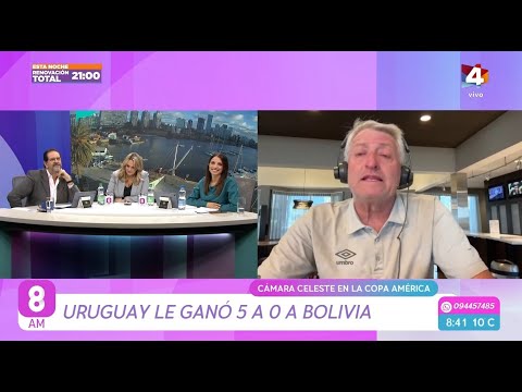 8AM - Uruguay le ganó 5 a 0 a Bolivia