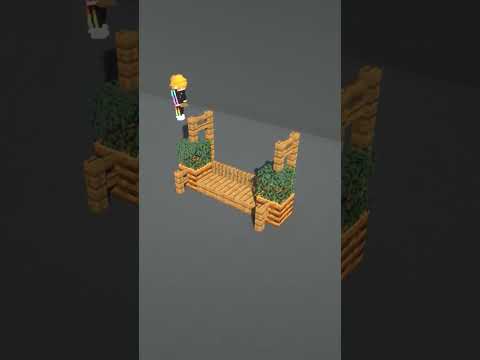 [マイクラ] 簡単でかわいいベンチの作り方！  [建築/スイッチ/統合版] #Shorts