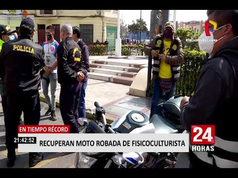 Jesús María: PNP recupera en tiempo récord  moto robada a fisicoculturista