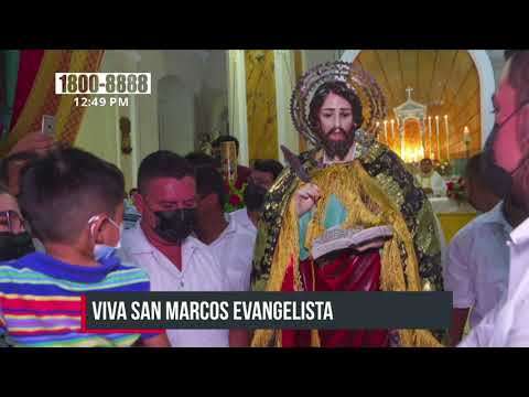 Fieles devotos participan de la bajada de San Marcos Evangelista - Nicaragua