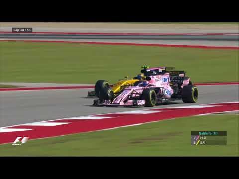 Sainz's Awesome Outside Pass On Perez | F1 Best Overtakes of 2017