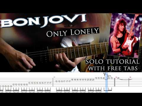 Bon Jovi - Only Lonely guitar solo lesson (with tablatures and backing tracks)