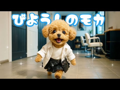 【社畜いぬのモカ】美容師さんになったモカの一日に密着🐶✂️